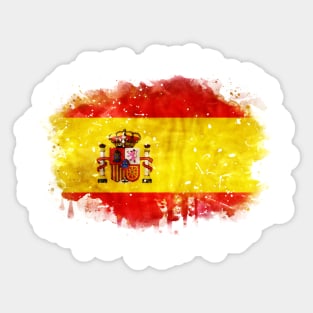 SPAIN National flag watercolor artwork Sticker